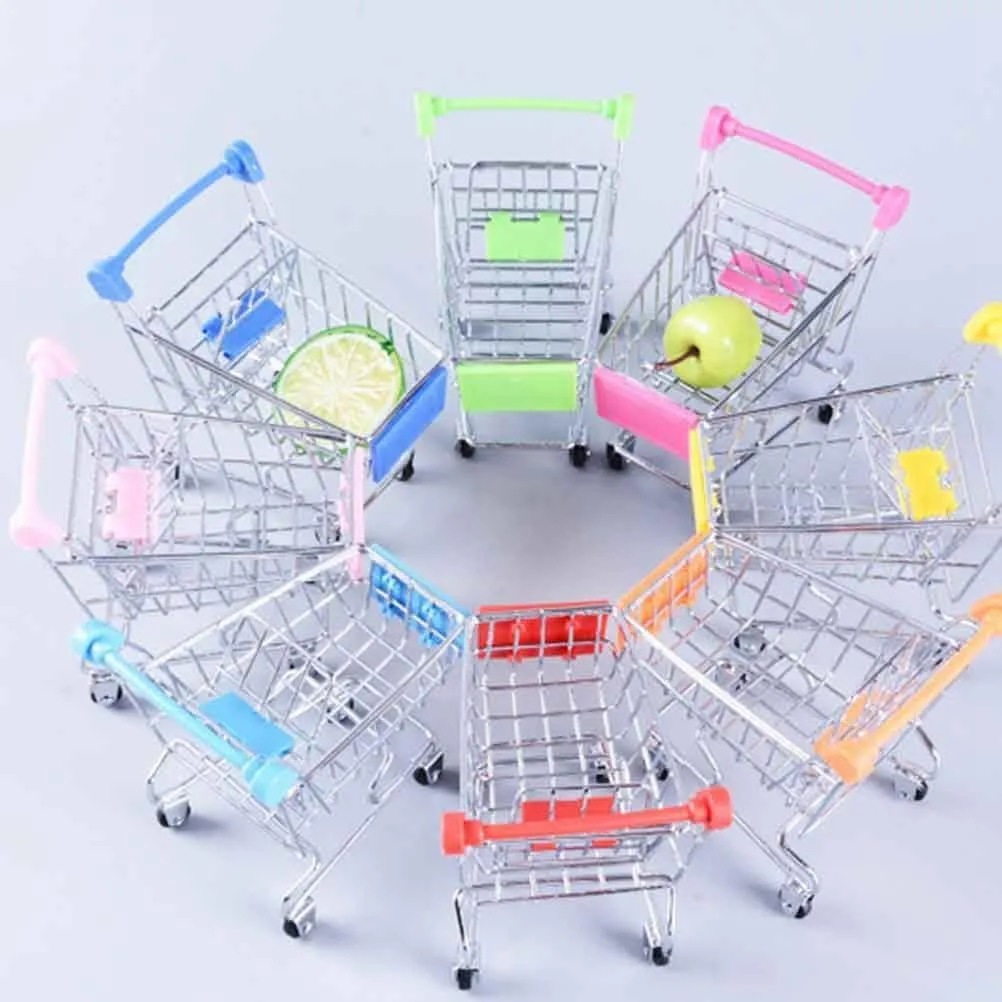 Handcart$ Shopping Trolley Toy Indian thirteen infant spiny childless insulate Storage Container Toys Mini Carts Red Shopping Cart Mini Supermarket 