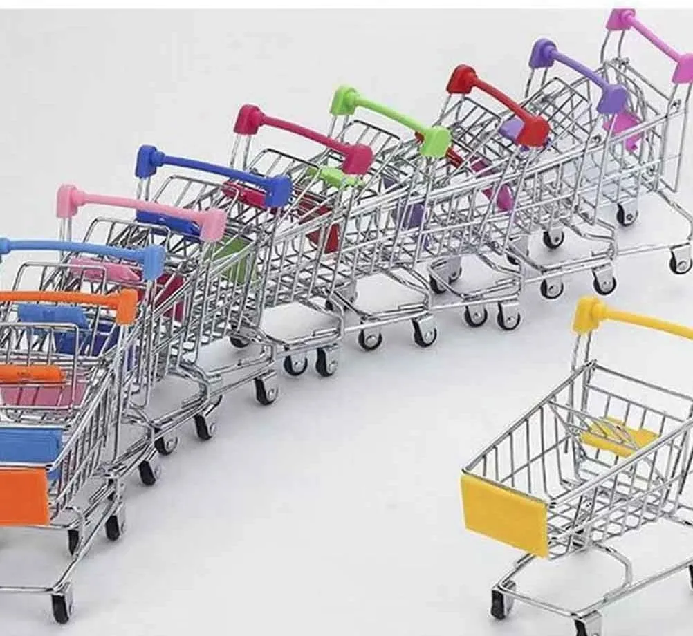 Handcart$ Shopping Trolley Toy Indian thirteen infant spiny childless insulate Storage Container Toys Mini Carts Red Shopping Cart Mini Supermarket 