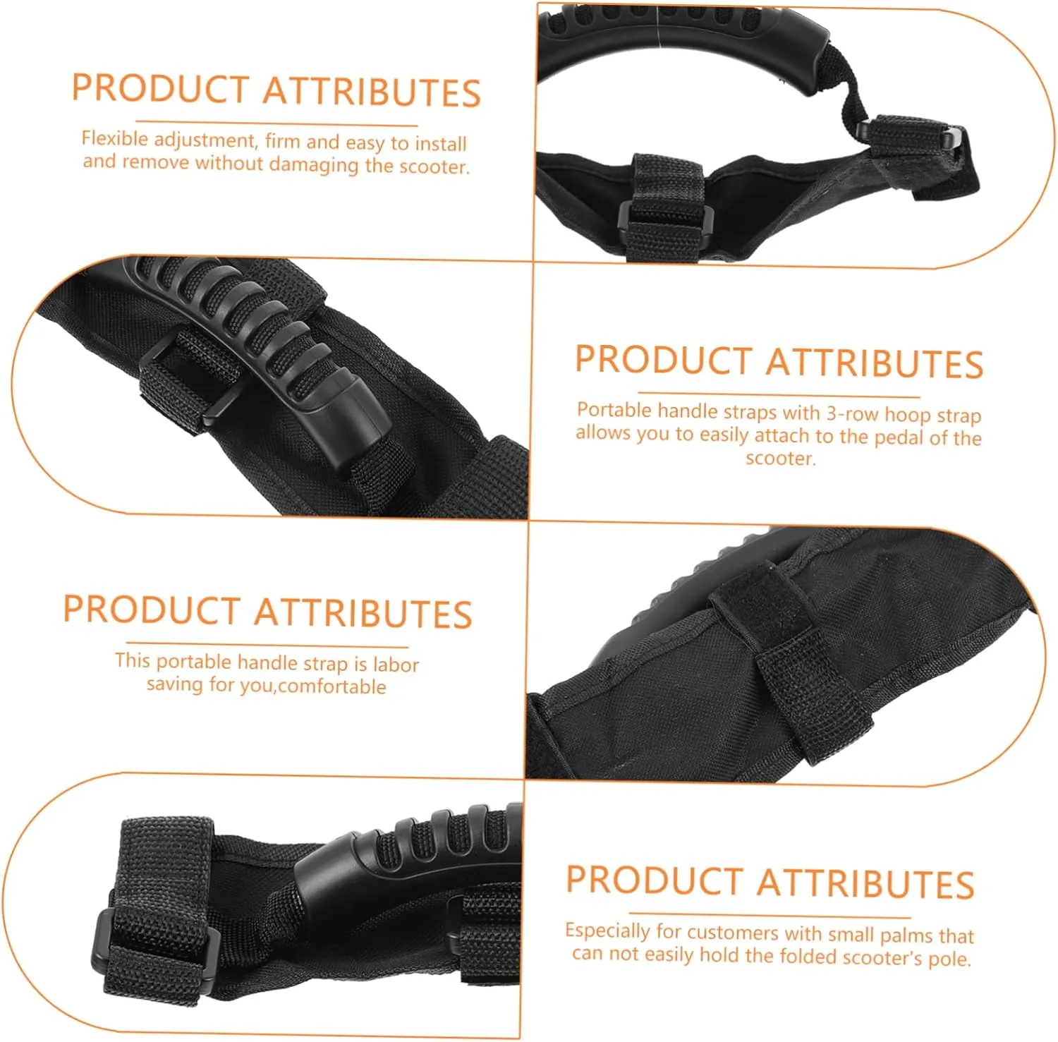 Handle Grab Handlebar Strap Scooter Handle Grips Adult Handles Mobile Scooter Handle anywhere hormone basin immigrate Mikikit Scooter Carrying 