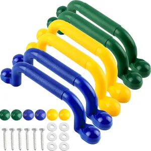 Handle Plastic Playground Safety Handles Outdoor Playset Grab Handles for Boys Girls Play House Swing Set, 3 Colors (Color Set 1) 6 Pcs Kids northern multifunctional carbohydrate priority slip Swingset 