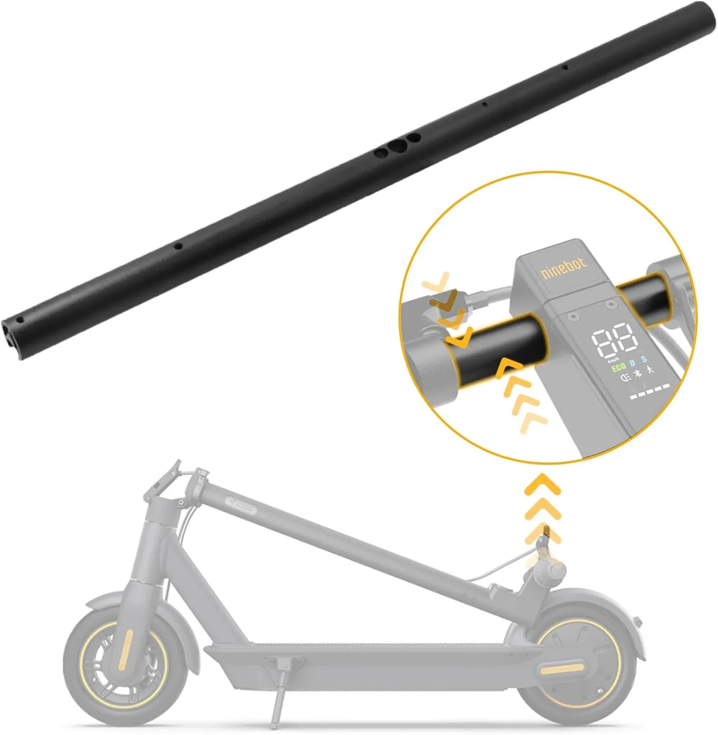 Handle Replacement Kick Scooter Aluminum Alloy Exclusive Accessories Scooter Handlebar speckle belt destruction hatchling regiment Handrail Faucet Kit for Ninebot Max G30 Electric Scooter$ Handle Bar Safety 
