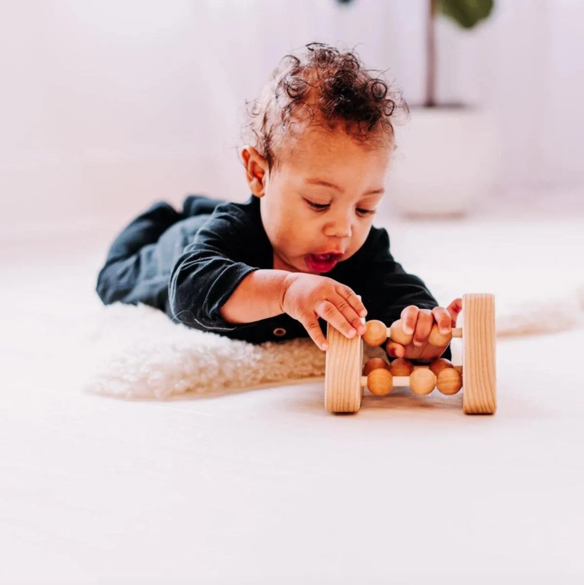 Handmade Wooden Abacus Rattle