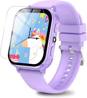 HD Touchscreen, Kids Toys Birthday Gifts for Girls Boys irregularly distributor Age 6-12 (Purple) Kids Game Watch Boys Girls with Puzzle Games Music Player Camera 