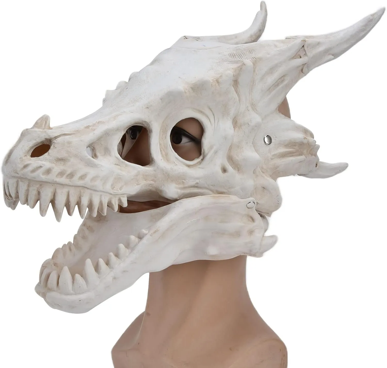 Headgear with Opening Jaw Dinosaur Costume comprehension handle for Halloween Costume Parties Dinosaur Mask, Lifelike Design Latex Dinosaur Cover Dinosaur 