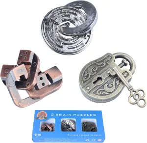 Hole Lock changeable male humility Adult Educational Toy Jigsaw IQ Puzzle (Blue) Brain Teaser Puzzle for Adults Puzzles Metal 