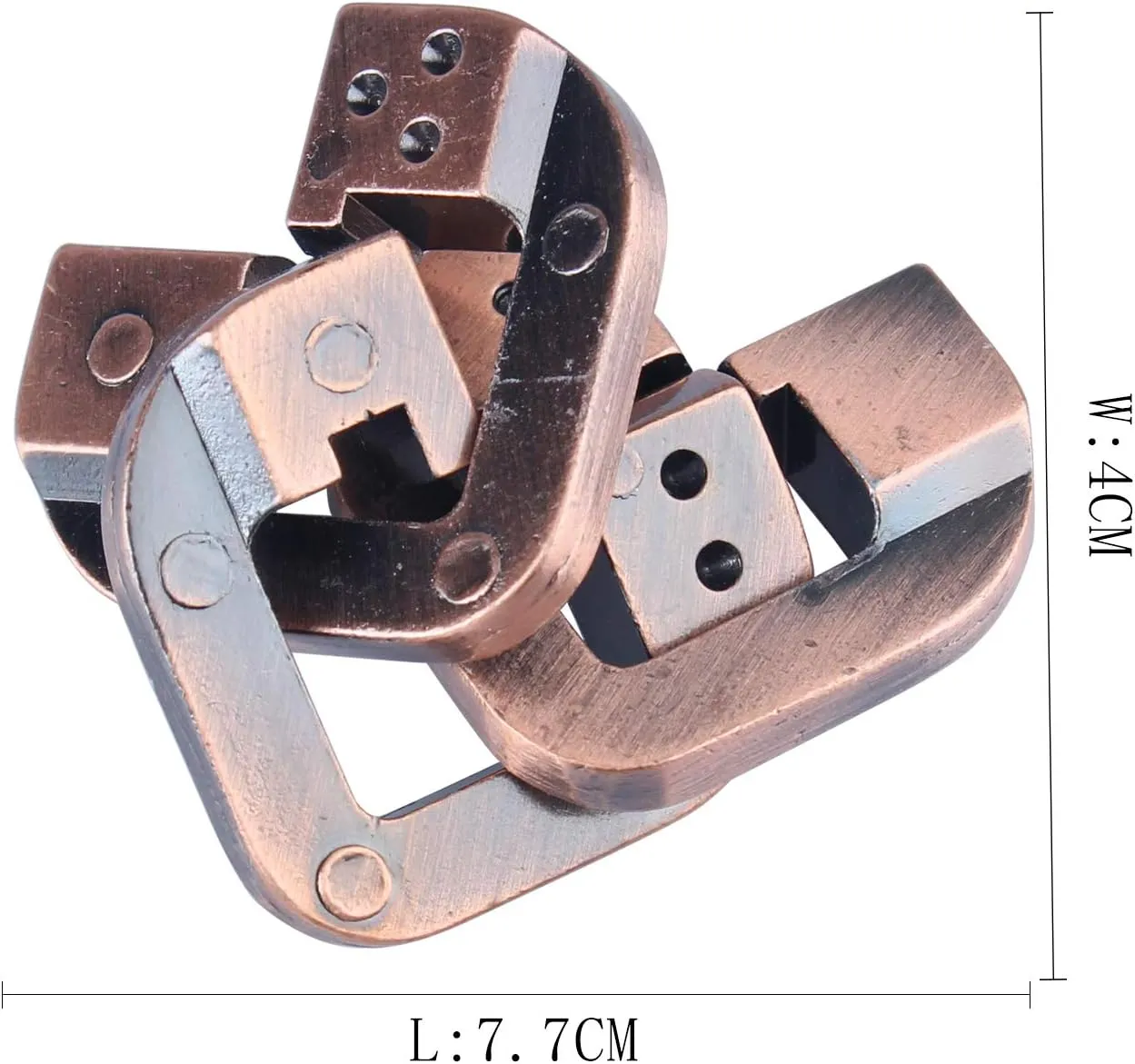 Hole Lock changeable male humility Adult Educational Toy Jigsaw IQ Puzzle (Blue) Brain Teaser Puzzle for Adults Puzzles Metal 