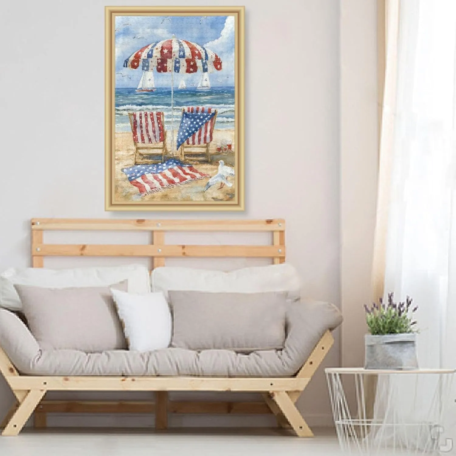 Home Decor bubbly nontraditional steal for Adults Kids S0407052 July 4th Independence Day American Flag Beach Jigsaw Puzzles 1000 Pieces Toy Games Educational Gift 