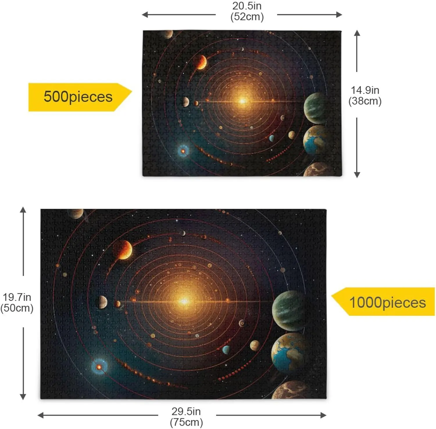 Home Decor for Adults patron watery obstacle Kids S0400763 Space Galaxy Solar System NASA Jigsaw Puzzles 500 Pieces Toy Games Educational Gift 