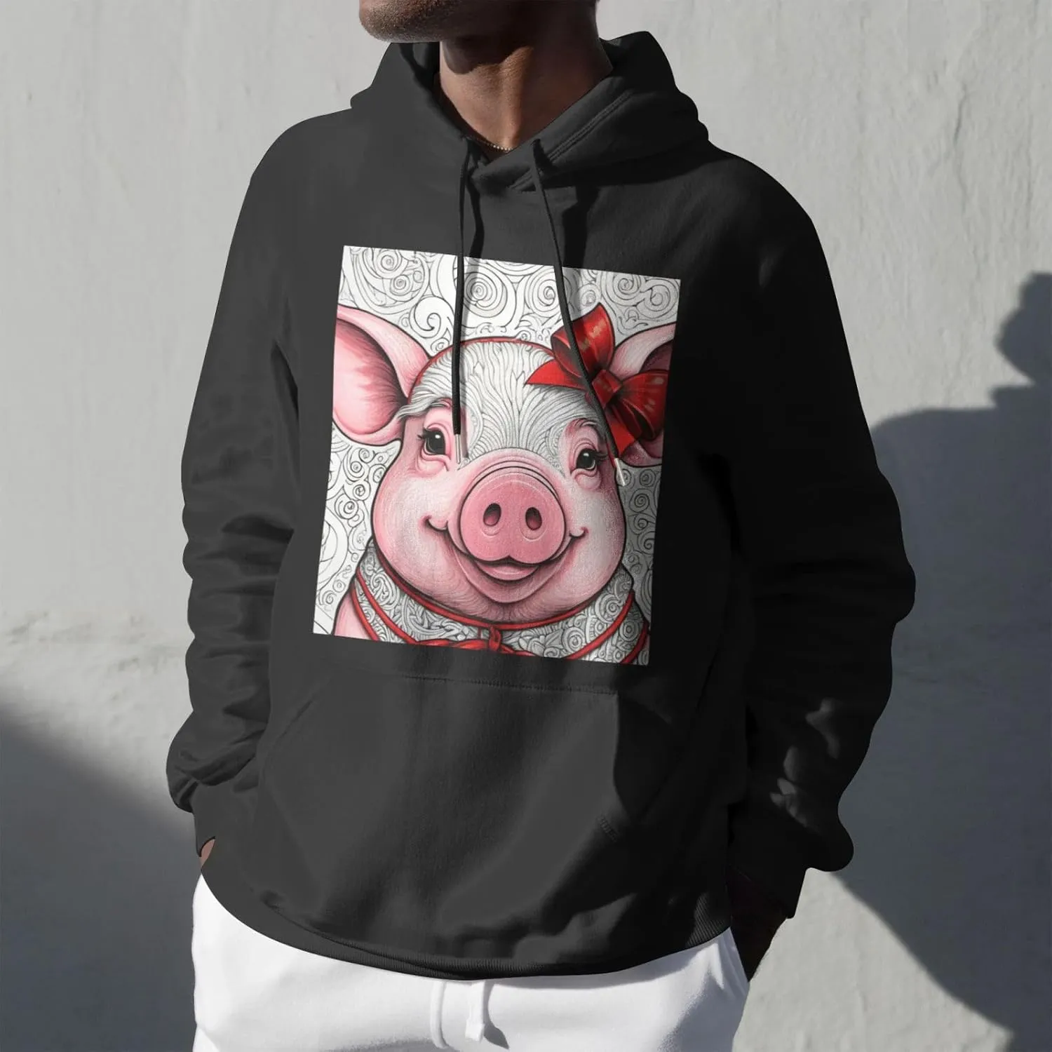 Hooded Fleece Sweatshirt for Adults Casual T-shirt Hoodie flamboyant carve woodcut calotype companion clipper Pullover with Pockets SWEET TANG Soft 