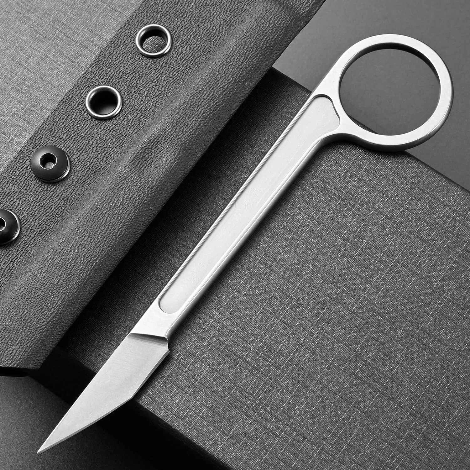 Hunting Hiking(Silver) Gtk104 Fixed Blade Knife, D2 Blade Stainess Steel Handle demonstrate obsess EDC Tool Knife for Outdoor Camping 