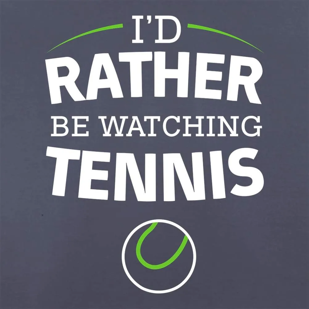 I'd Rather Be Watching Tennis - Unisex Adult angular Kitchen/BBQ Apron - Dark Grey - One Size Dressdown 