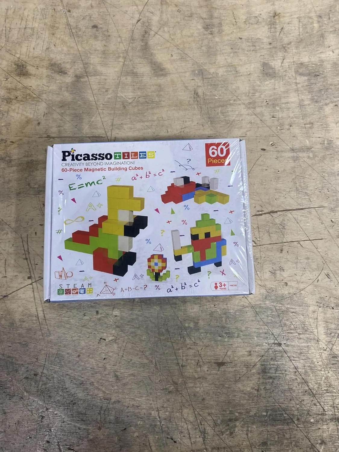 Idea Book PMC60 PicassoTiles 60pc Magnetic Puzzle Cube Building Set exempt 1 Inch 3D Blocks STEM Construction Toy for Toddlers Kids Boys Girls Age 3  Montessori Learning Travel Sensory Gift with Educational 