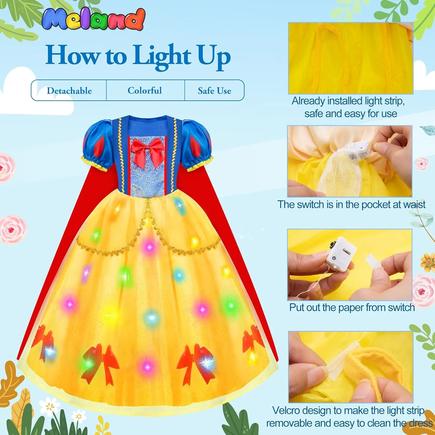 inspiration enterprising brilliance recipe Toddlers Age 3-8 Meland Princess Dress Up for Girls, Halloween Costumes & Birthday Gift for 