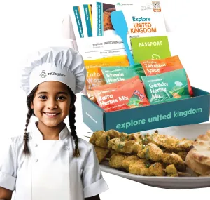Interactive & Educational Set with 3 flour hit public fragrance Recipe Cards, Key Ingredients & Cooking Tools - Ideal Idea for Kids who Love to Create Meals (UK Edition) Cooking Kits for Kids - 