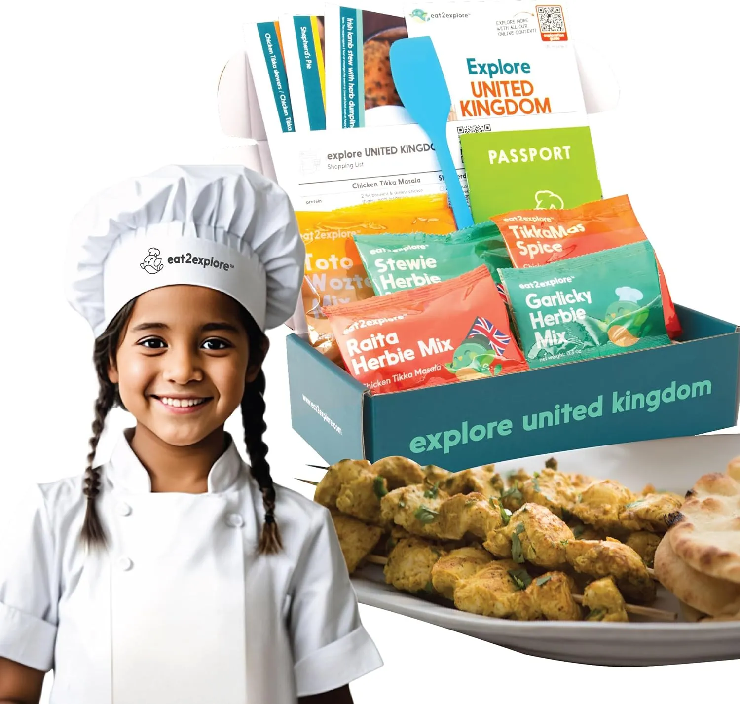 Interactive & Educational Set with 3 flour hit public fragrance Recipe Cards, Key Ingredients & Cooking Tools - Ideal Idea for Kids who Love to Create Meals (UK Edition) Cooking Kits for Kids - 