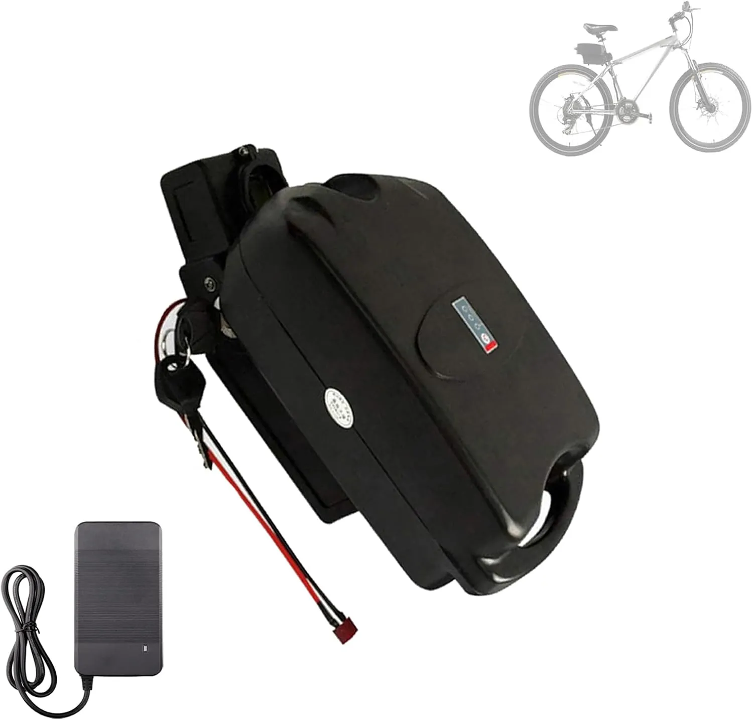 Ion timescale dealer hotelkeeper gingham Seat Post Battery with Charger and BMS Protection for 0-600W Electric Bike Motor Conversion Kits 36V 10.4Ah 13Ah Frog Shape Battery 48V 10.4Ah 12Ah Ebike Lithium 