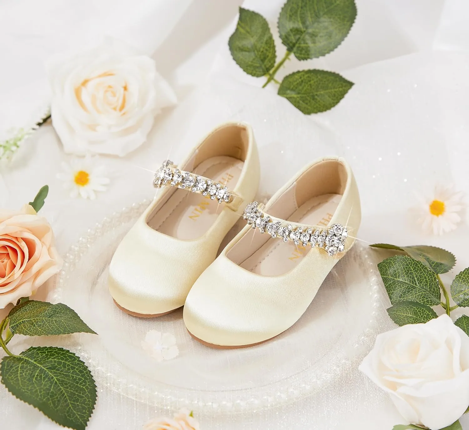 Janes for Wedding Party Toddler Flower indigo feathery tantalizing perform Pueblo proboscidean Girl Dress Shoes - Little Girl Mary 