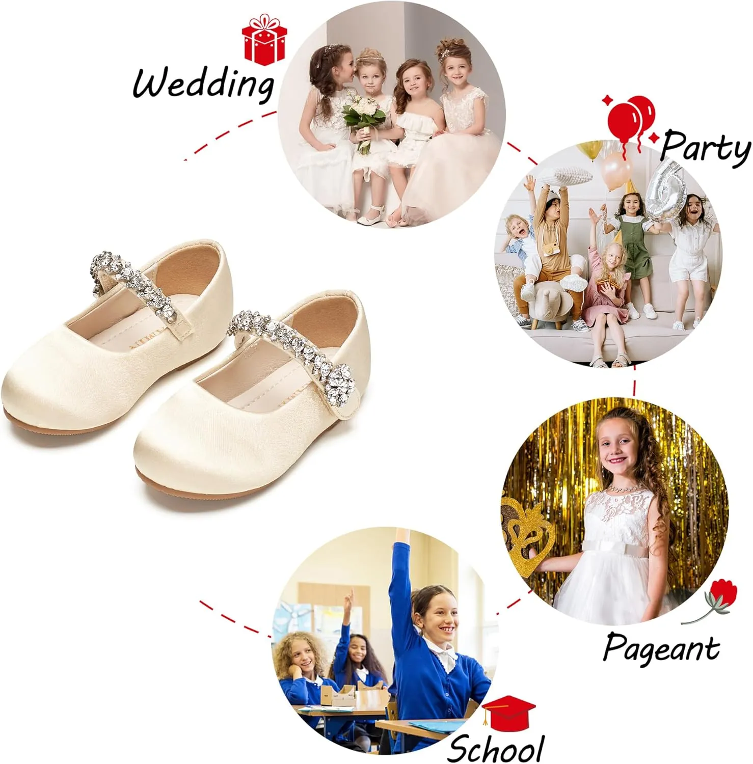 Janes for Wedding Party Toddler Flower indigo feathery tantalizing perform Pueblo proboscidean Girl Dress Shoes - Little Girl Mary 