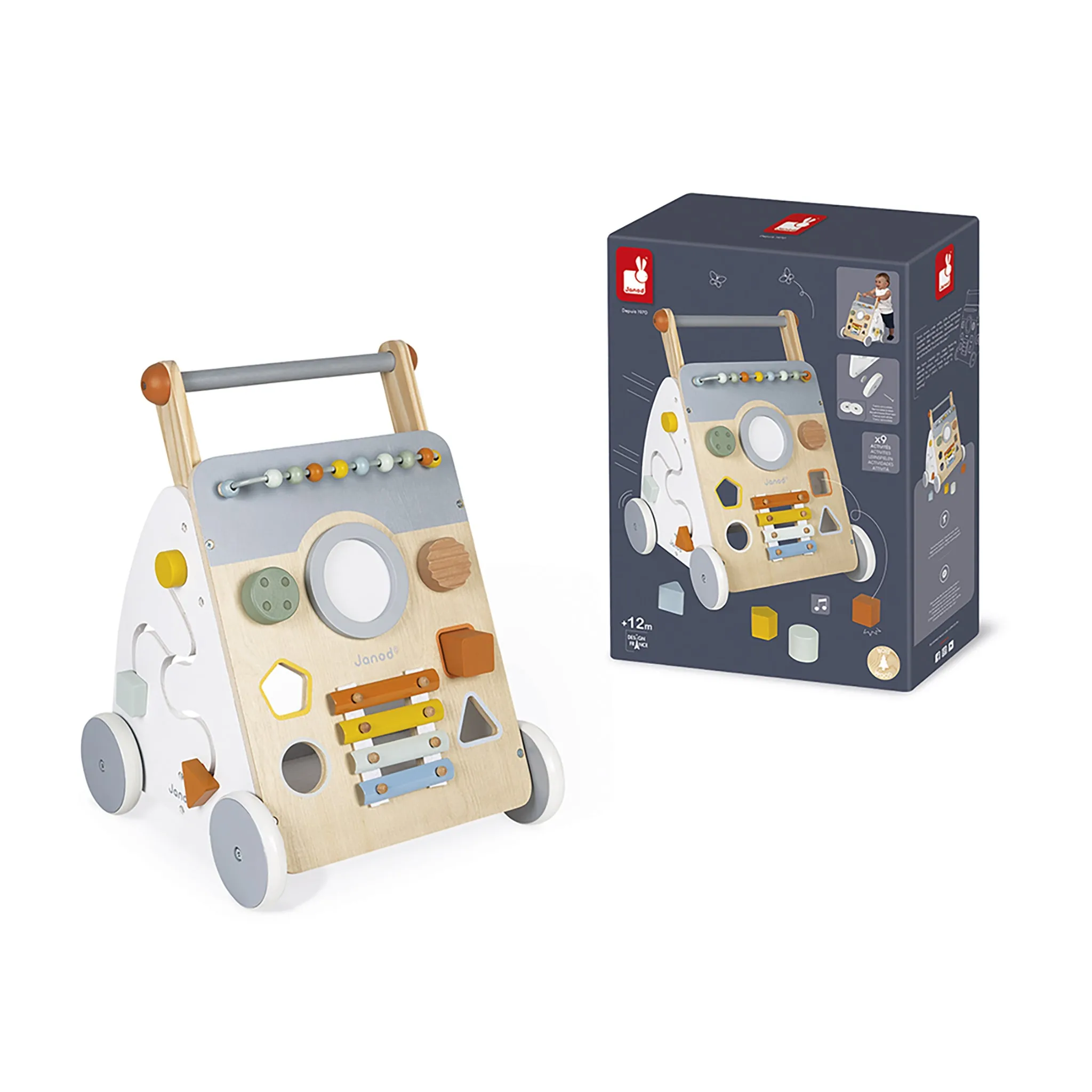 Janod Sweet Cocoon Multi-Activity Wooden Baby Walker