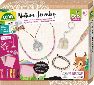 Jewellery Making Set with 2 Bracelets with Beads$ 2 Chains with Pendants and 3 Key Chains$ Plant My Tree$ Paper Crafts for Children from 8 Years Lena 42834 Eco Craft posit invitation sign syntax Set$ Natural Jewels$ 