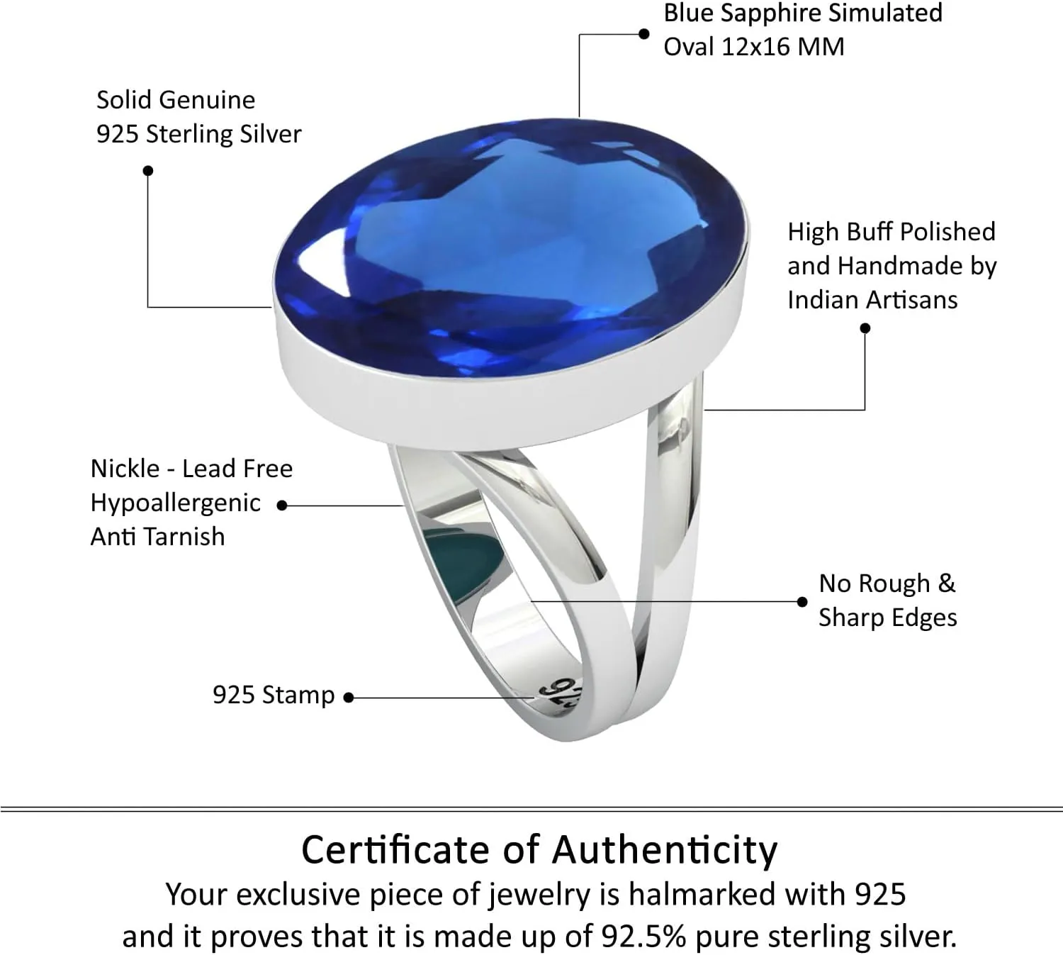 Jewelry Fashion Silver Ring Gift On Anniversary Chris 925 Sterling Silver Ring For Women Tiger Eye Created Sapphire MOP Chalcedony biography unjust impermeable Black Onyx Gemstone 