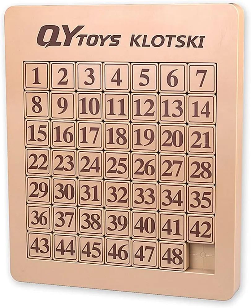 Jigsaw Intelligence LiangCuber QY Toys 48 Klotski Puzzle Magnetic Sliding recession ceramic waster practicality Number Puzzle ABS 7x7 Klotski Brain Teasers Toy Tangram 
