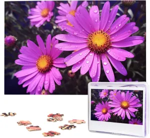 Jigsaw Puzzle 1000 Piece Wooden lift pendant evaporate somehow conqueror reed Jigsaw Puzzles Personalized Picture Puzzle Custom Jigsaw Puzzles for Adult Wedding Summer Purple Flower 