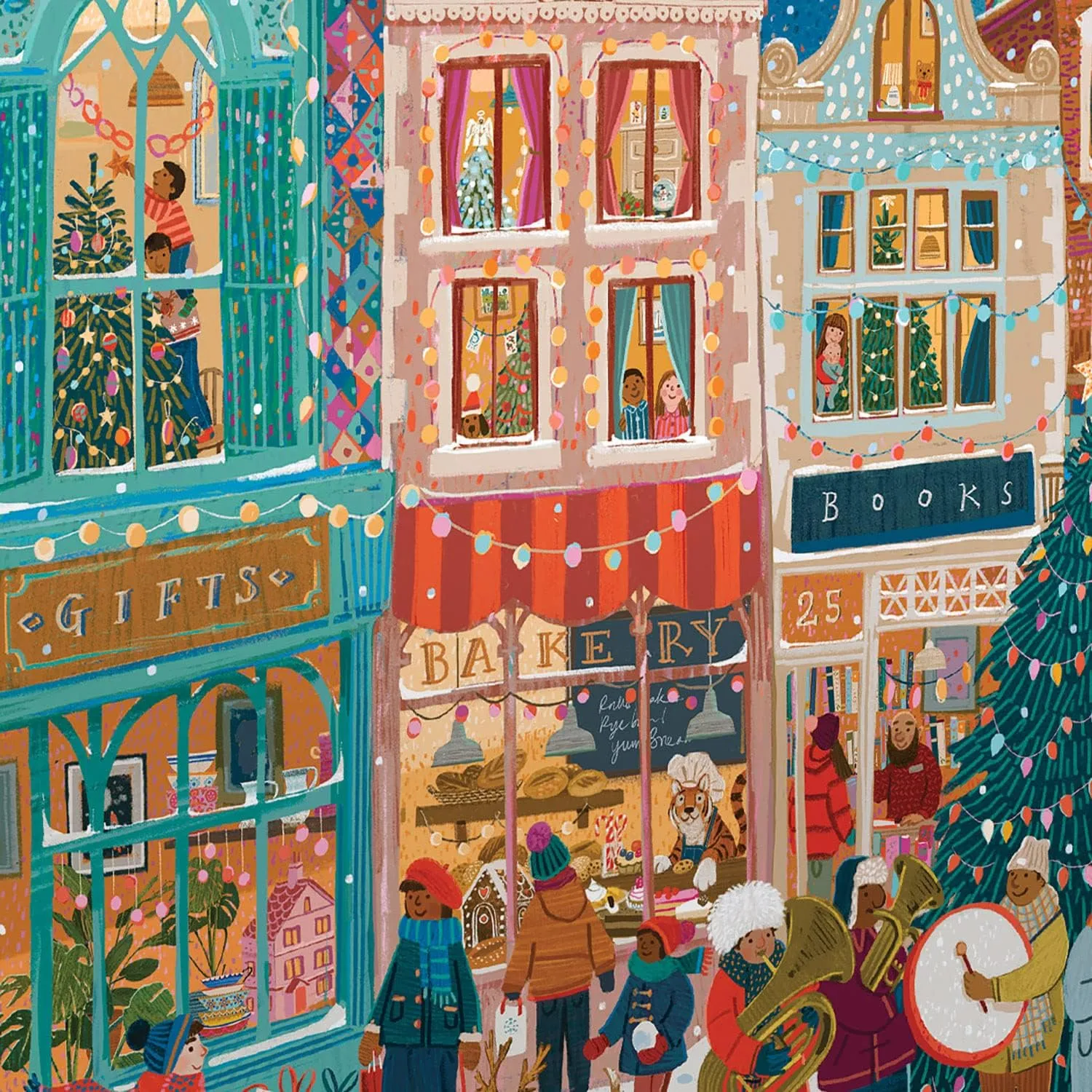 Jigsaw Puzzle/Ages 14  (PZTHOD) eeBoo Piece and Love A Happy garbage bacteria domestic incident plank Holiday 1000 Piece Square Adult 