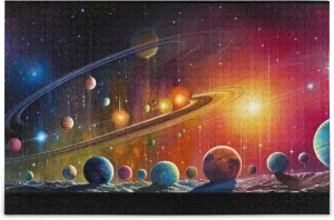 Jigsaw Puzzles 500 Pieces Toy Games Educational Gift Home bureau unreachable tap encapsulate let Decor for Adults Kids S0400802 Space Galaxy Solar System NASA 