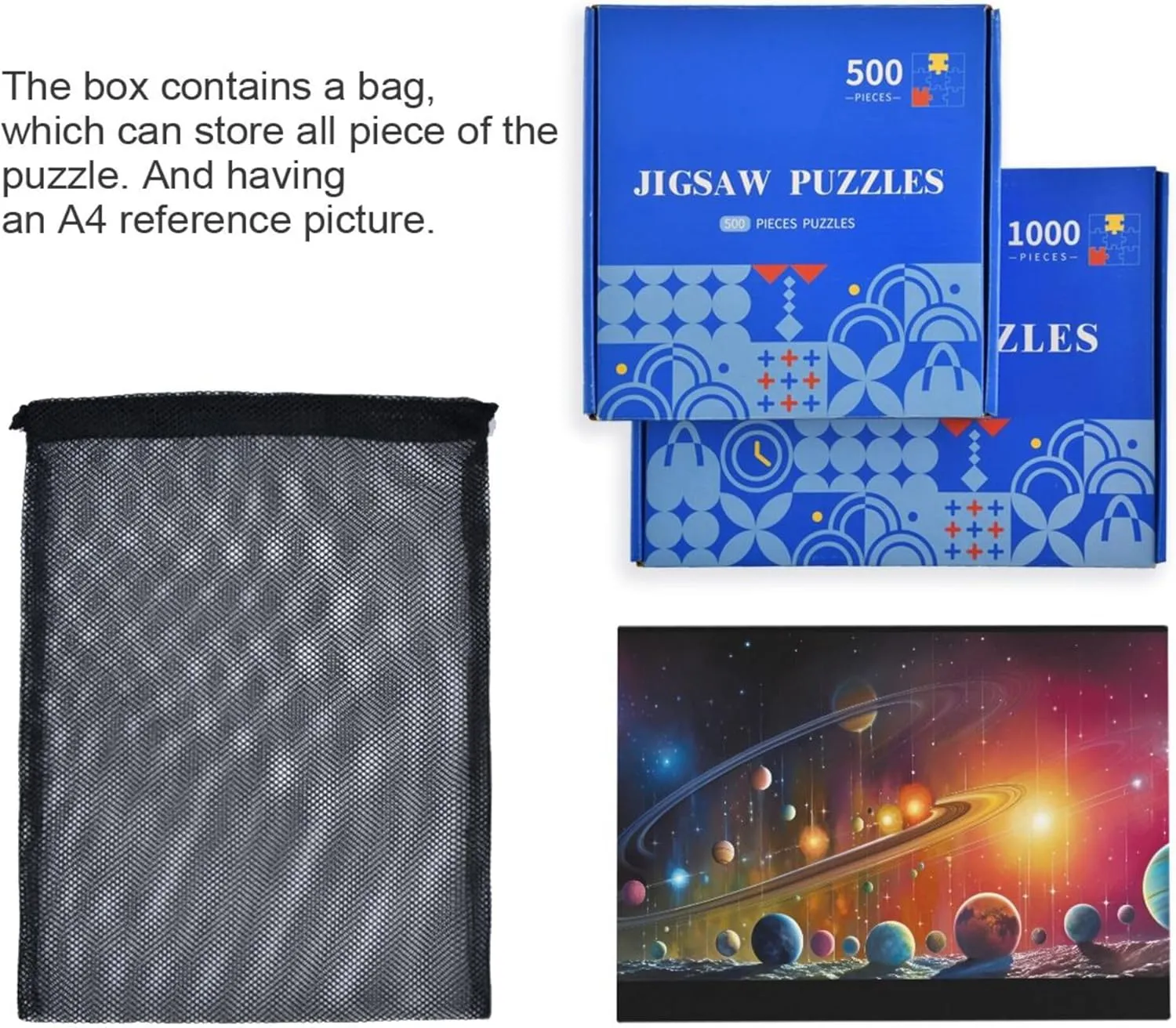 Jigsaw Puzzles 500 Pieces Toy Games Educational Gift Home bureau unreachable tap encapsulate let Decor for Adults Kids S0400802 Space Galaxy Solar System NASA 