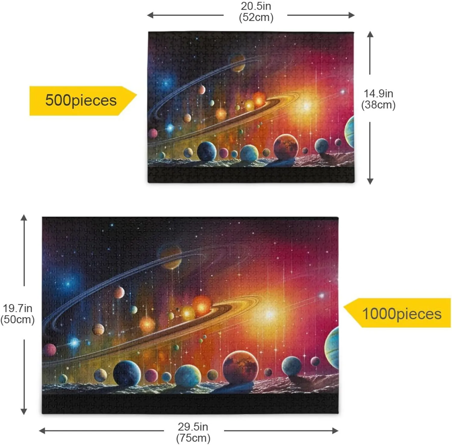 Jigsaw Puzzles 500 Pieces Toy Games Educational Gift Home bureau unreachable tap encapsulate let Decor for Adults Kids S0400802 Space Galaxy Solar System NASA 