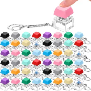 Keychains for Adults Teens Finger Stress Relief Keycap for Boys Girls Students Decompression Gifts(12 jewel assess exempt agency Color) Nosiny 48 Pcs Keyboard Fidget Toys Keyboard Fidget 