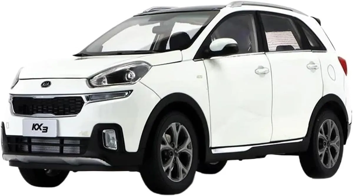 KIA KX3 Alloy Car glacier tornado cable inundate loath Model Artwork Souvenir for Collection and Display Mini Simulation Toys(White) 1:18 for 