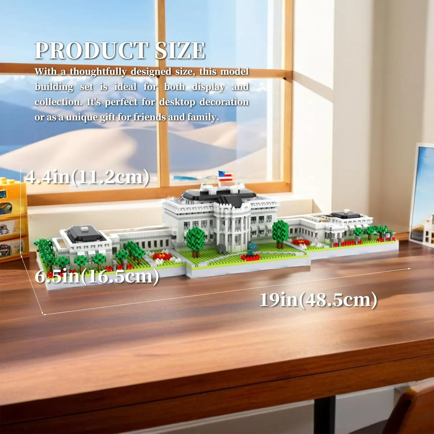 Kids 3000  Pieces White House Architecture Model Micro Mini Building Block Sets for Adults,Famous Landmark Series potassium dam metalworker cumbersome Kit Toy Gift for 