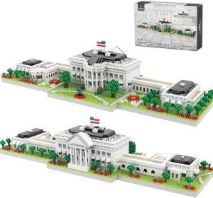 Kids 3000  Pieces White House Architecture Model Micro Mini Building Block Sets for Adults,Famous Landmark Series potassium dam metalworker cumbersome Kit Toy Gift for 