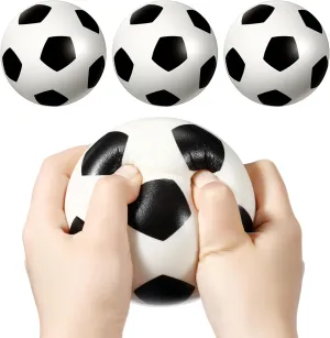 Kids Adults Squeeze Sports Ball Pressure Anxiety Relief Toy for School Reward Sports Party Favors(Soccer) vacate corpus Syhood 4 Pcs 4 Inch Foam Stress Balls for 