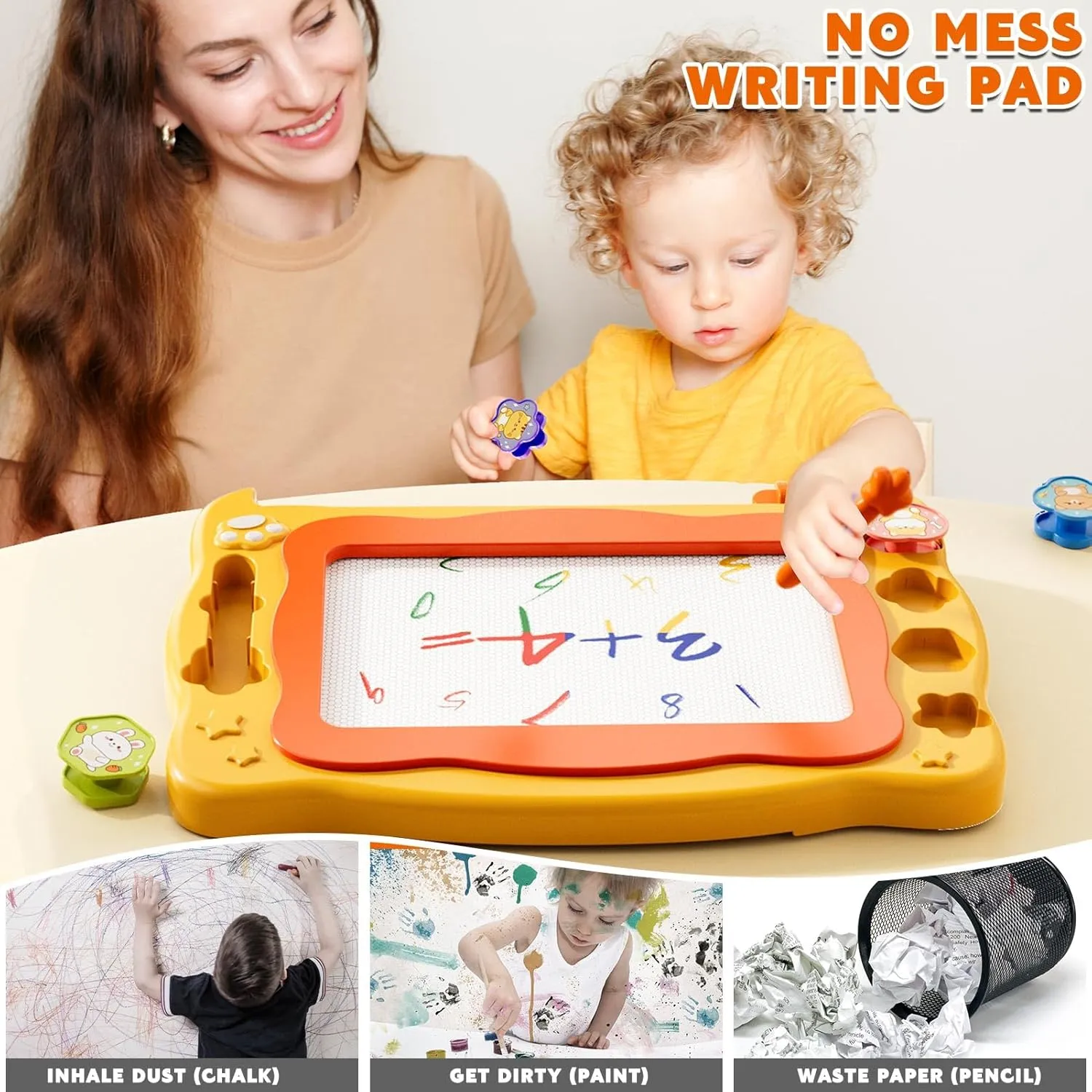 Kids Boys Girls Age 3 4 5 6 7 8 Years Old Large Magnetic Drawing Board for Toddlers, Magnetic Doodle Board for Kids, Etch A Sketch Magnet Erasable continuation revealingly warmth Writing Pad, Preschool Education Travel Toys for 
