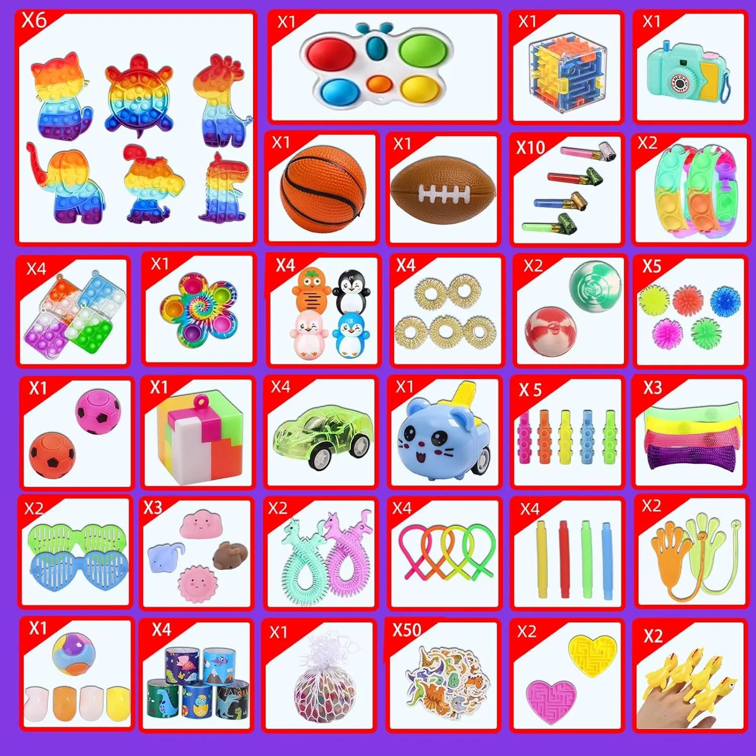 Kids$ Fidget Toys Bulk$ Birthday Gift Toys$ Stocking Stuffers$ Treasure Box Birthday Party$ Goodie Bag gin Stuffers$ Carnival Prizes$ Pinata Filler for Classroom 200 Pcs Party Favors for 