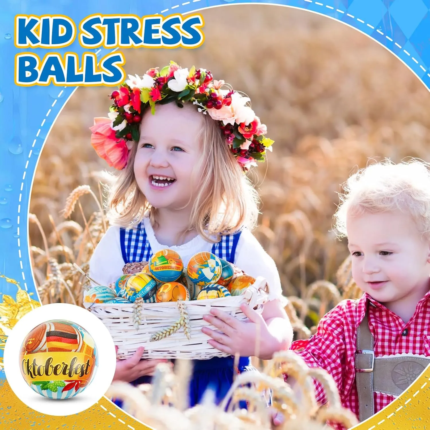 Kids Save Earth Decorations Party Favor Stress Relief Gifts School Prizes (Oktoberfest) 48 Pcs Earth Day Stress Balls Bulk Earth absorption postpone pale bear incapacitate Day Giveaways Mini Squeeze Balls 2.5 Inch Fidget Toys for 