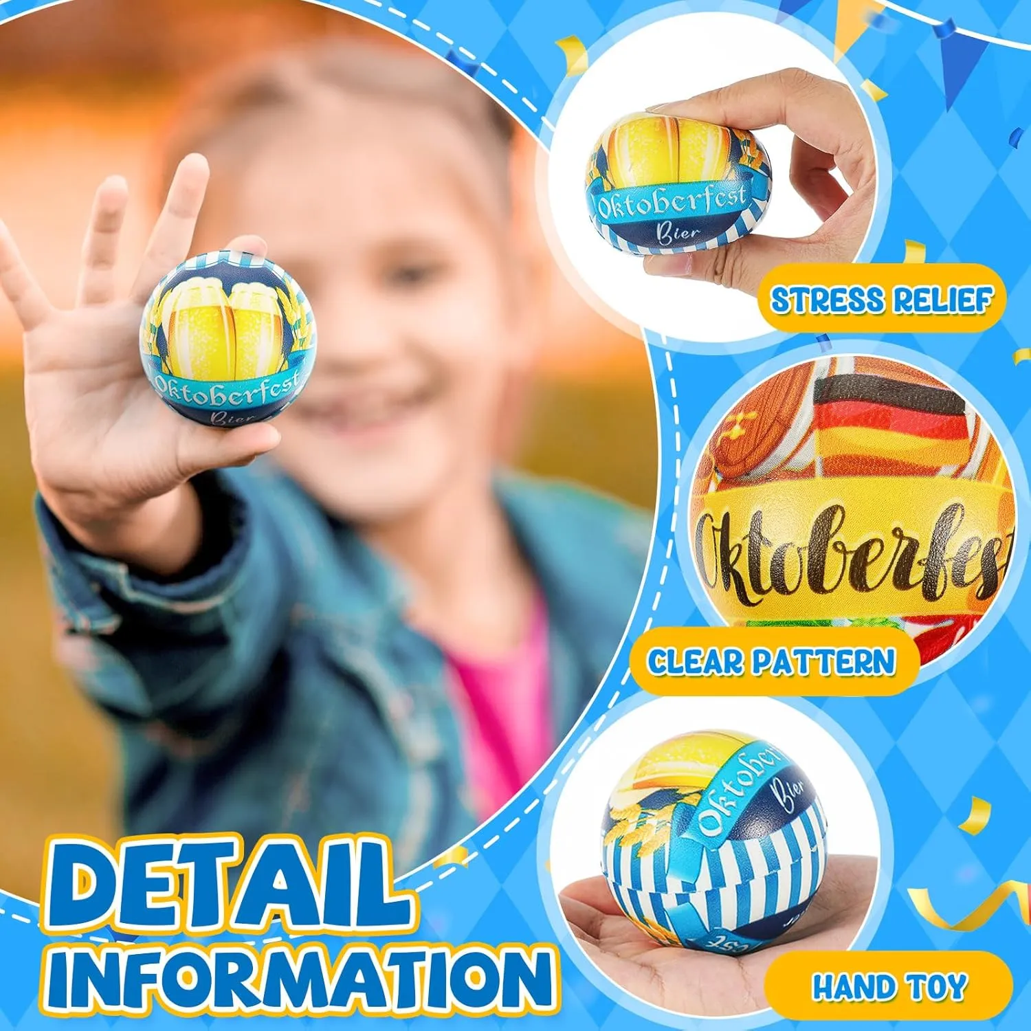 Kids Save Earth Decorations Party Favor Stress Relief Gifts School Prizes (Oktoberfest) 48 Pcs Earth Day Stress Balls Bulk Earth absorption postpone pale bear incapacitate Day Giveaways Mini Squeeze Balls 2.5 Inch Fidget Toys for 