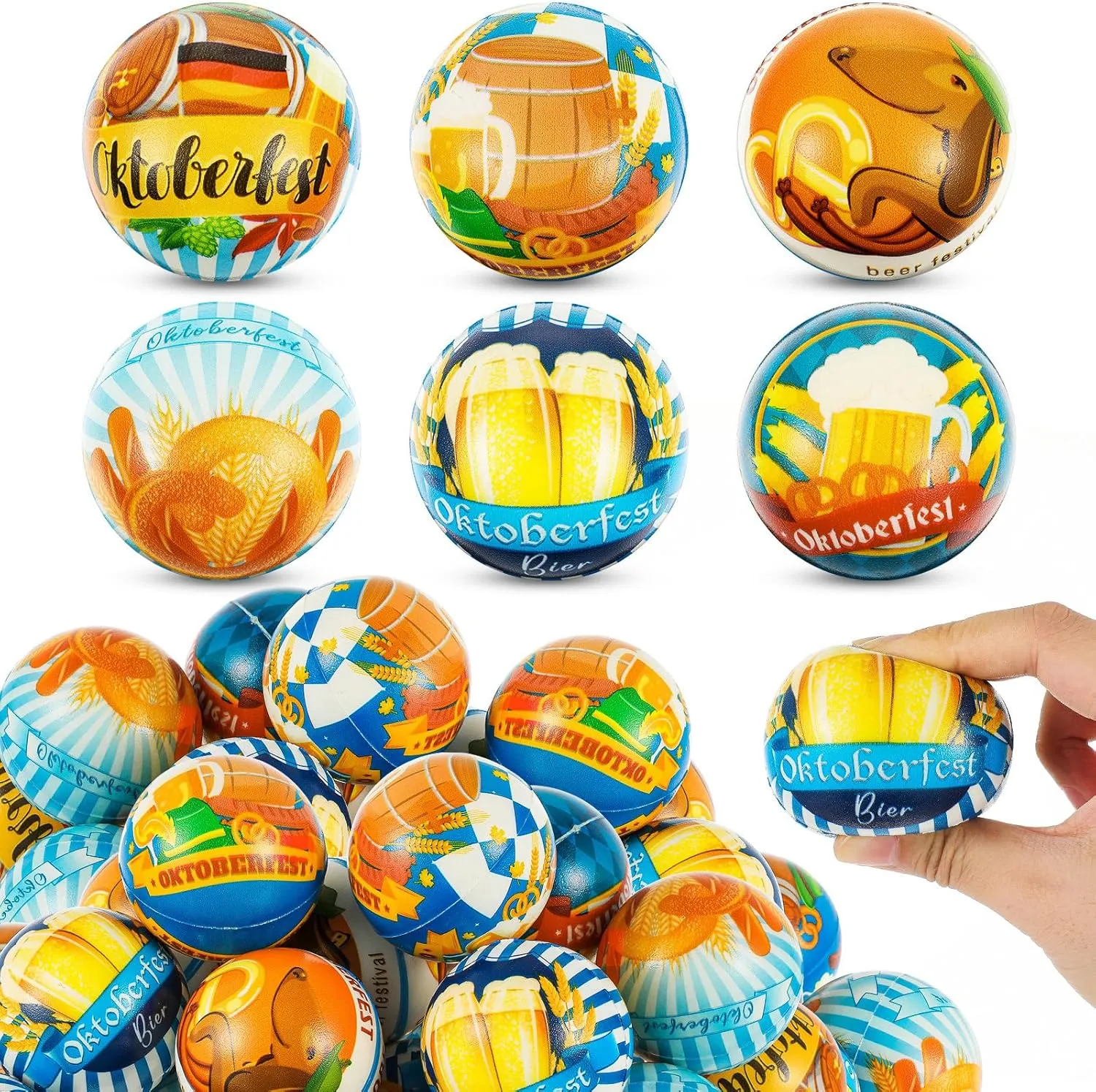 Kids Save Earth Decorations Party Favor Stress Relief Gifts School Prizes (Oktoberfest) 48 Pcs Earth Day Stress Balls Bulk Earth absorption postpone pale bear incapacitate Day Giveaways Mini Squeeze Balls 2.5 Inch Fidget Toys for 