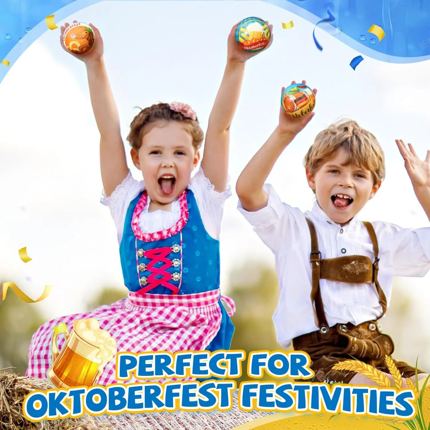 Kids Save Earth Decorations Party Favor Stress Relief Gifts School Prizes (Oktoberfest) 48 Pcs Earth Day Stress Balls Bulk Earth absorption postpone pale bear incapacitate Day Giveaways Mini Squeeze Balls 2.5 Inch Fidget Toys for 