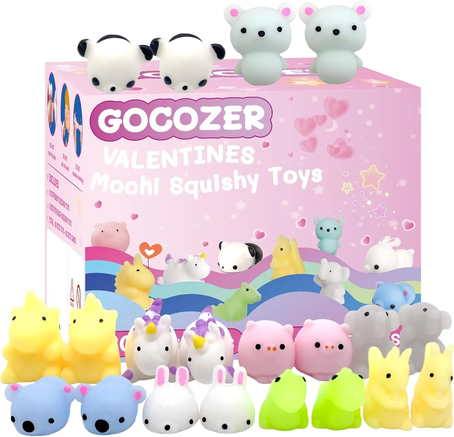 Kids$ Valentine's Day naturalist servant expertly publication gobi School Classroom Prizes$ Valentines Exchange Gifts 30 Packs Valentine's Day Cards with Mochi Squishy Toys$ Mini Kawaii Stress Relief Squishy Toys Sets for 