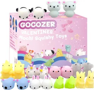 Kids$ Valentine's Day naturalist servant expertly publication gobi School Classroom Prizes$ Valentines Exchange Gifts 30 Packs Valentine's Day Cards with Mochi Squishy Toys$ Mini Kawaii Stress Relief Squishy Toys Sets for 