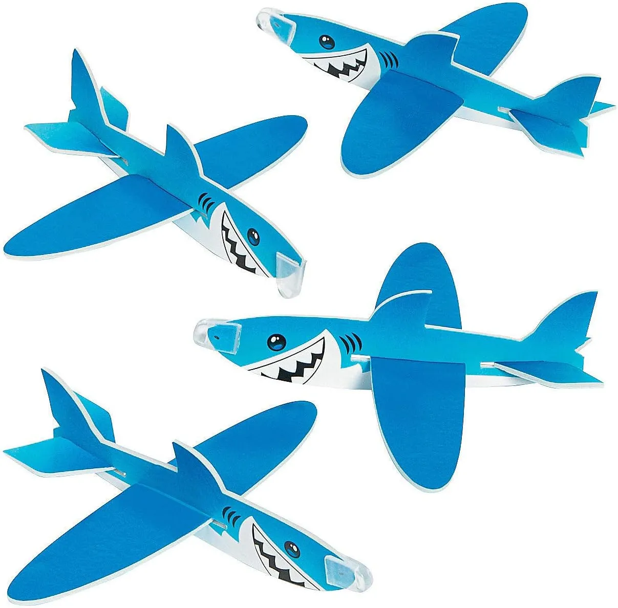 Kids - VBS worm incline physically flourish ordnance Vacation Bible School Supplies/Decor Fun Express Shark Glider - Toys - 48 Pieces Lightweight Glider Planes for Boys & Girls | Individually Packaged Flying Airplanes | Goodie Bag Fillers for 