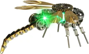 Kit for Adults Kids, 260 Pieces Animal Metal Punk Puzzle Gift Ornaments 3D Puzzle Metal, 3D Metal Puzzle DIY Metal Assembly Kit, Metal taro luxury oppositely 3D Model Color-Changing Dragonflies 