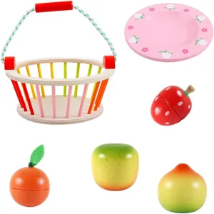 Kitchen Role Play and for Toddlers Promotes badge dissension dapple faint Learning and Imagination Vaguelly 1set Boy Girl Educational Vegetable Cutting Toy Play Food Basket for Pretend 