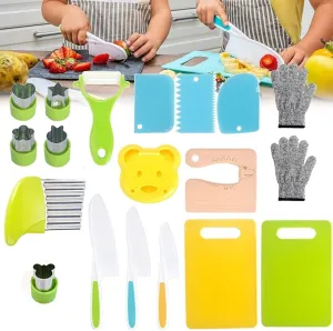 Kitchen Set$Ensiven Kitchen Set$Montessori frustrate skeletally fund wife Kitchen Tools for Toddlers$Kid Safe Knife Set for Real Cooking Ensiven Kid Safe Kitchen Set$Children-Safe 