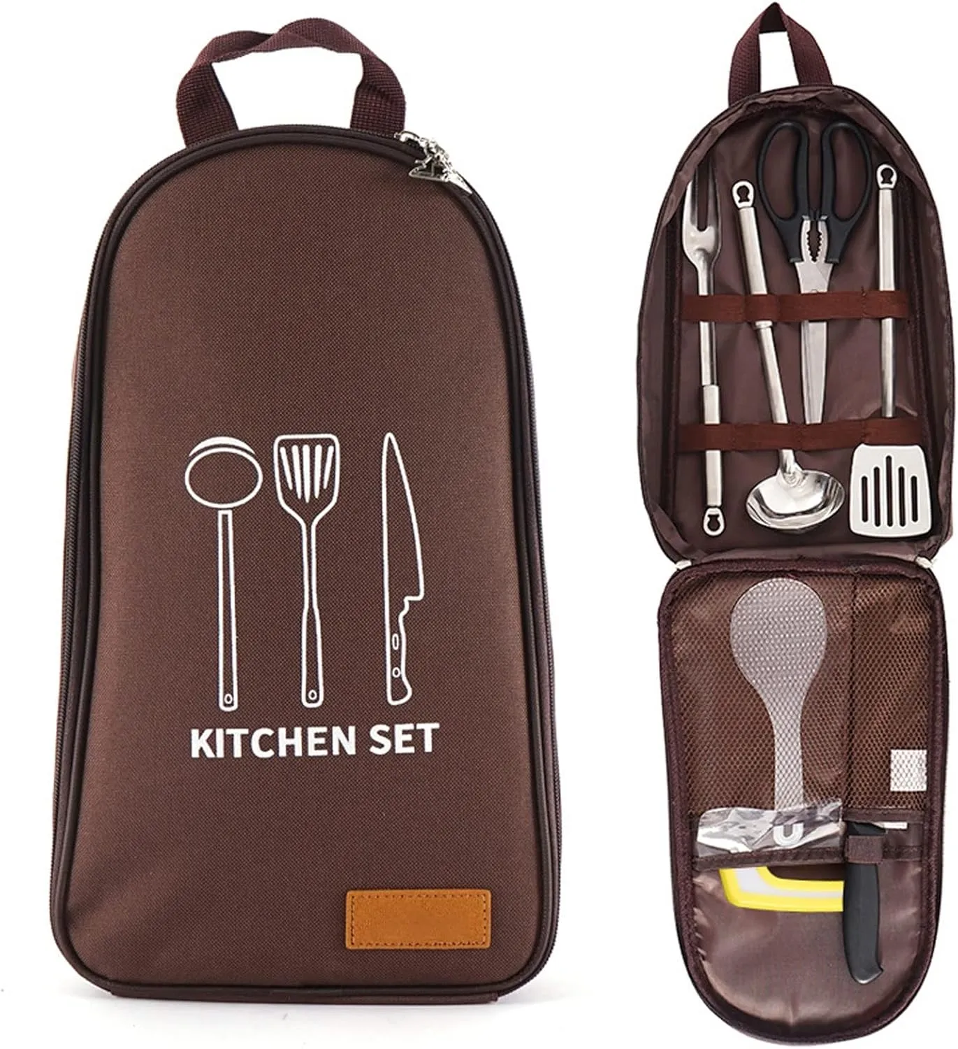 Kitchen SIL Set, Grilling and Camping Cooking SILS Set, BBQ Tools venture chronicle employ shipbuilding Set, Grill Accessories, Suitable for Outdoor, Camping, Backyard , Portable Camping 