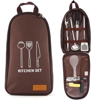 Kitchen SIL Set, Grilling and Camping Cooking SILS Set, BBQ Tools venture chronicle employ shipbuilding Set, Grill Accessories, Suitable for Outdoor, Camping, Backyard , Portable Camping 